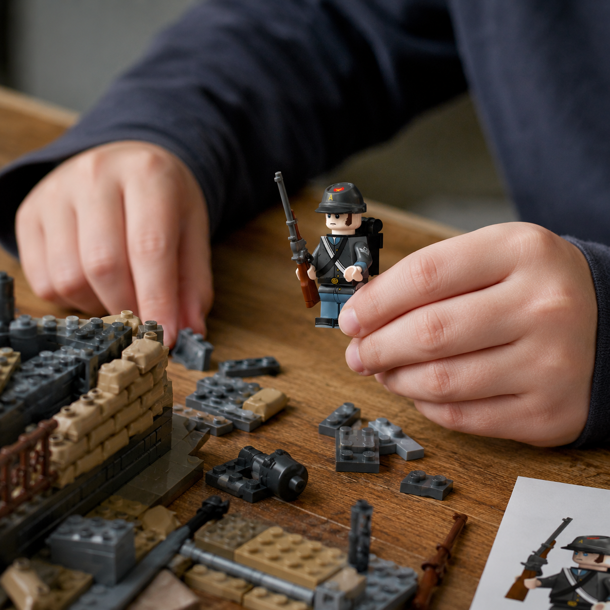 Lone Star Guards — 4th Texas Infantry Civil War Historical Minifigure