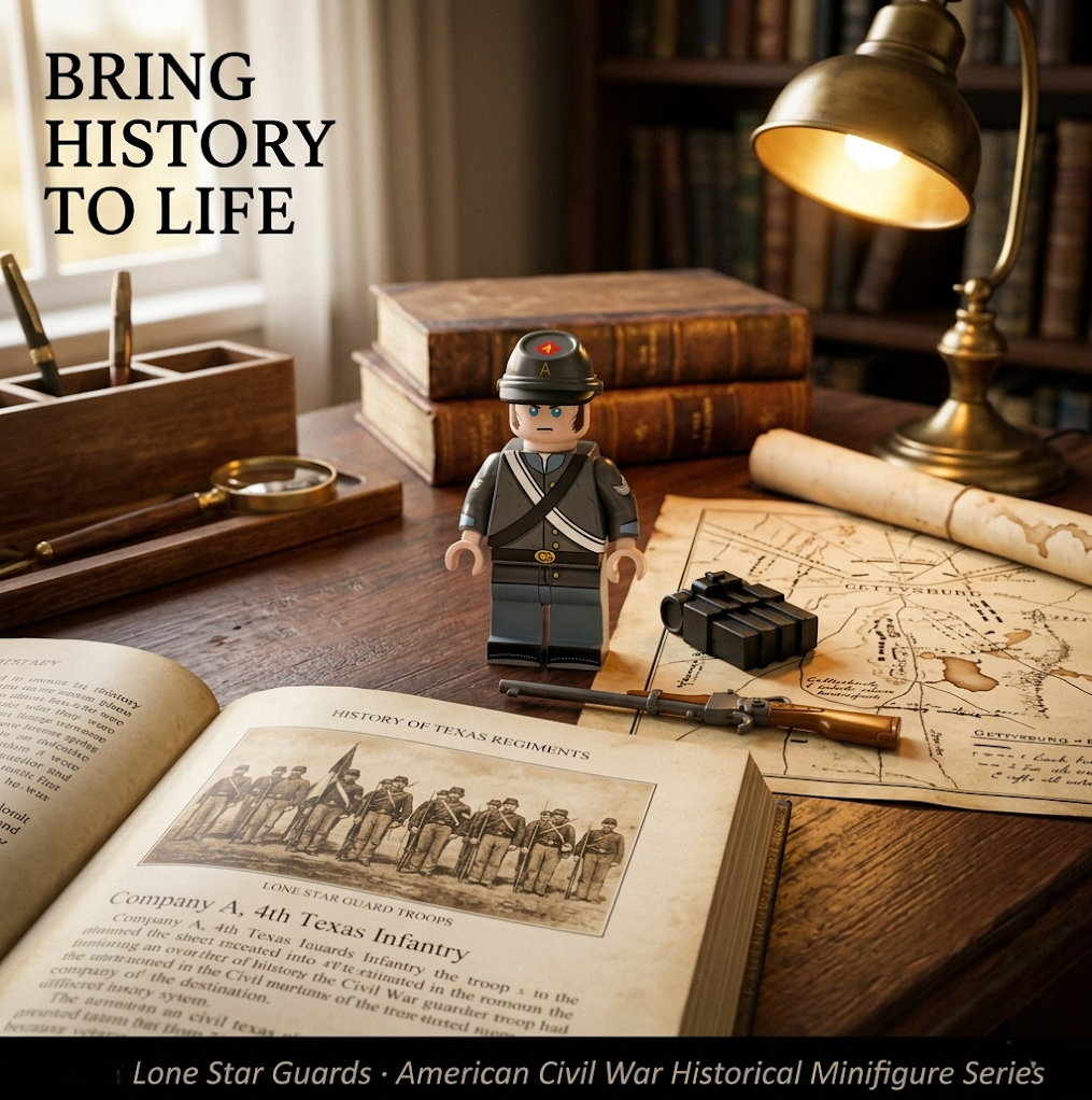 Lone Star Guards — 4th Texas Infantry Civil War Historical Minifigure
