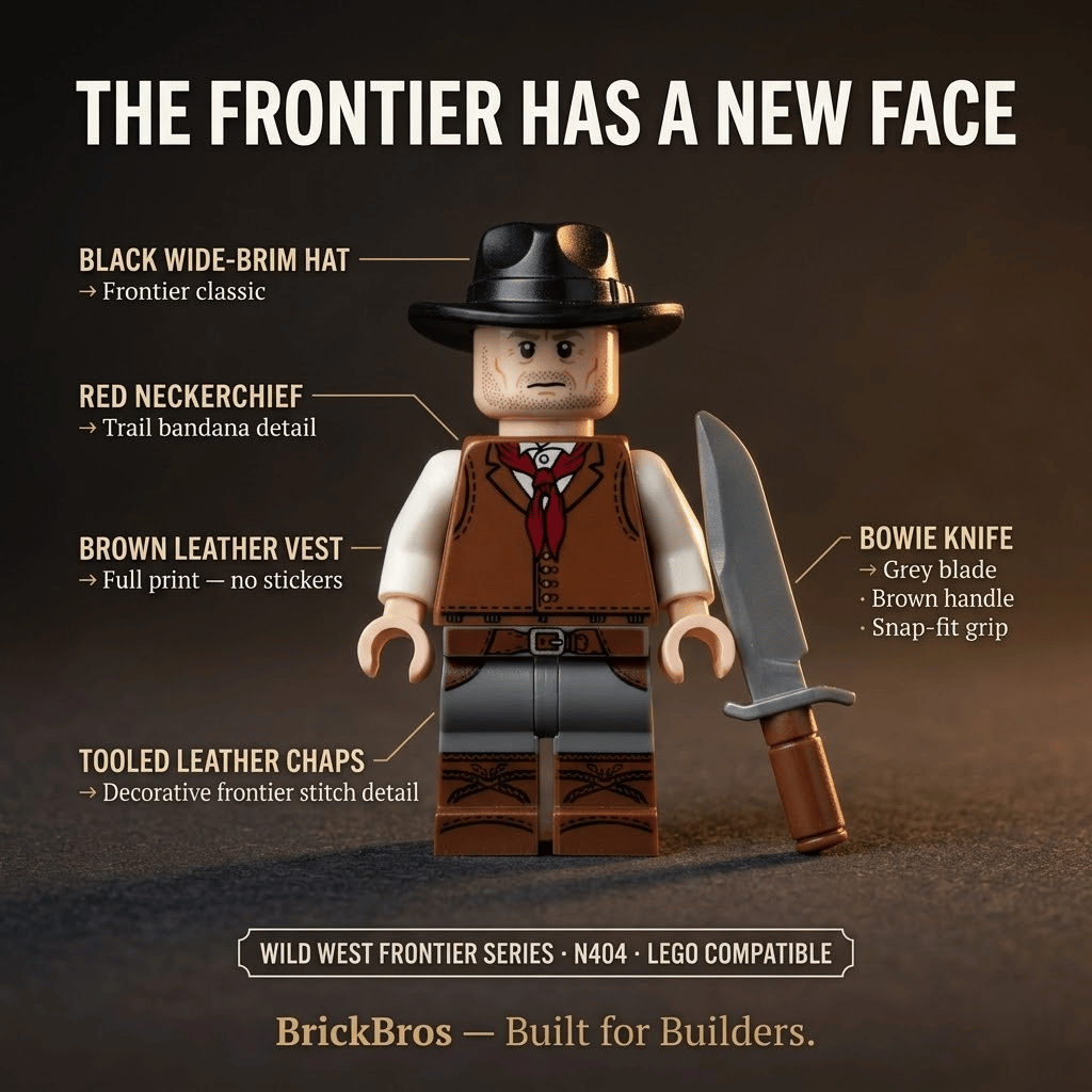 Wild West Frontier Cowboy Minifigure