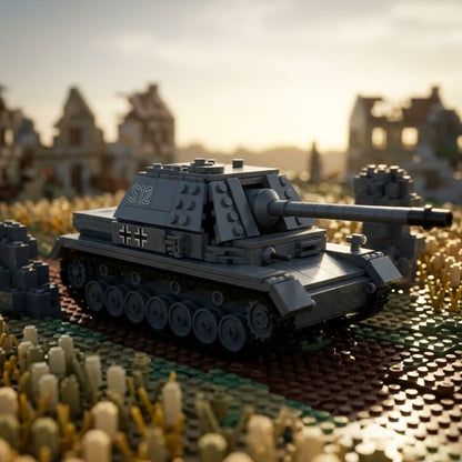 Small Grey Tank Building Brick Model