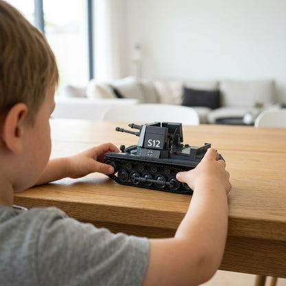 Small Grey Tank Building Brick Model
