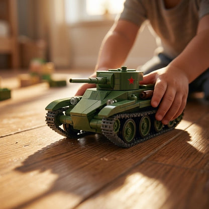 BT-7 Soviet Light Tank Building Brick Model