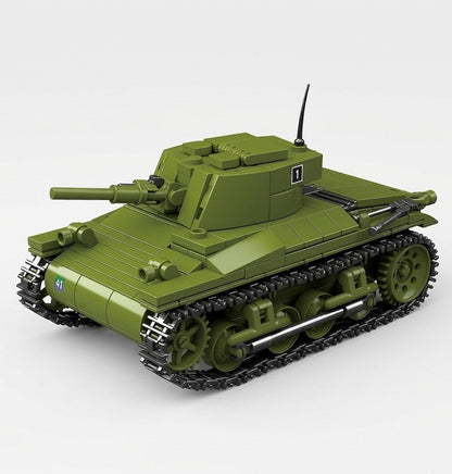 M22 Locust American Airborne Light Tank Building Brick Model
