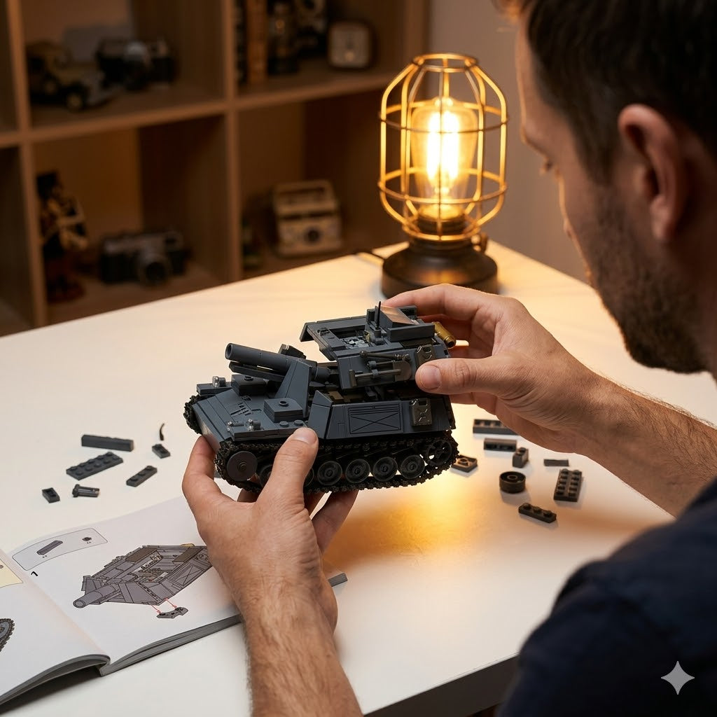 WWII German Artillery Tank Building Brick Model
