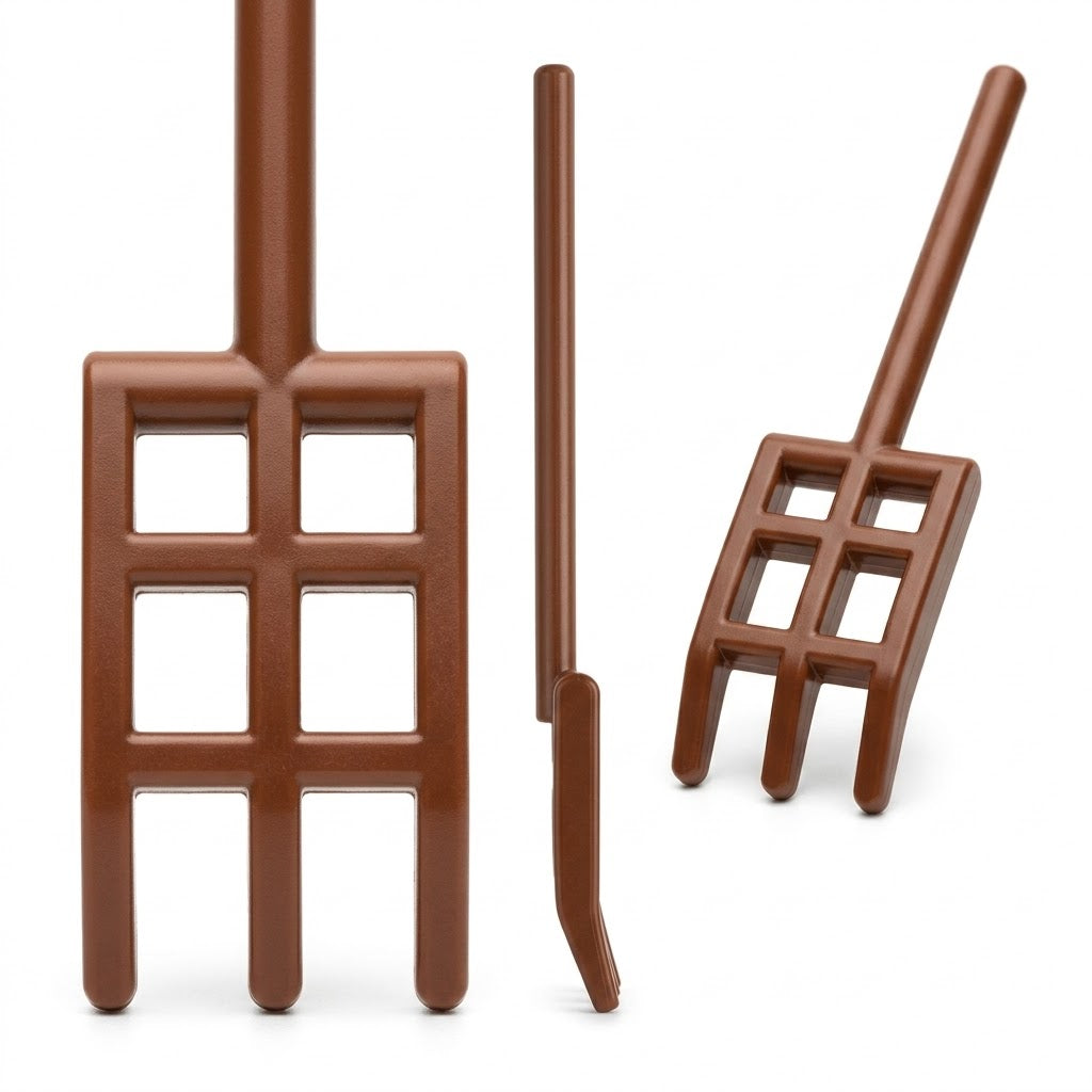 Medium Brown Garden Rake Minifigure