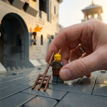 Medium Brown Garden Rake Minifigure