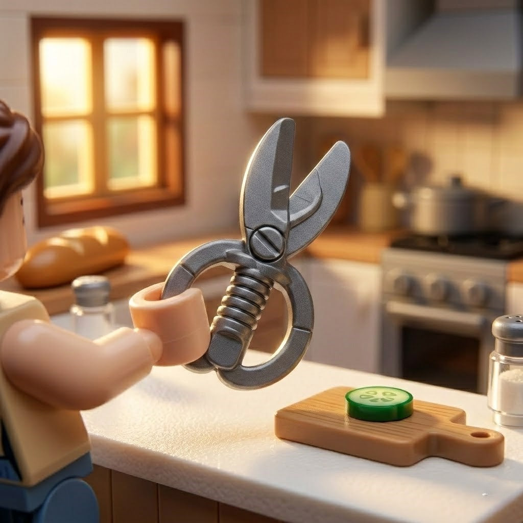 Dark Grey Scissors Accessory Minifigure
