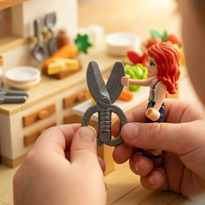 Dark Grey Scissors Accessory Minifigure