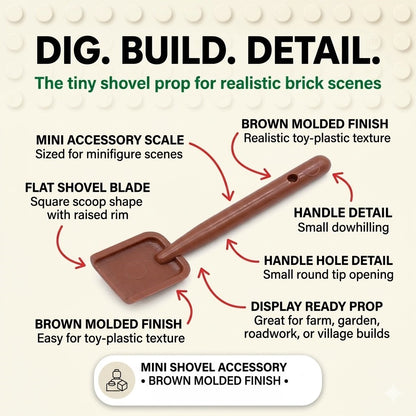 Brown Mini Shovel Accessory Minifigure