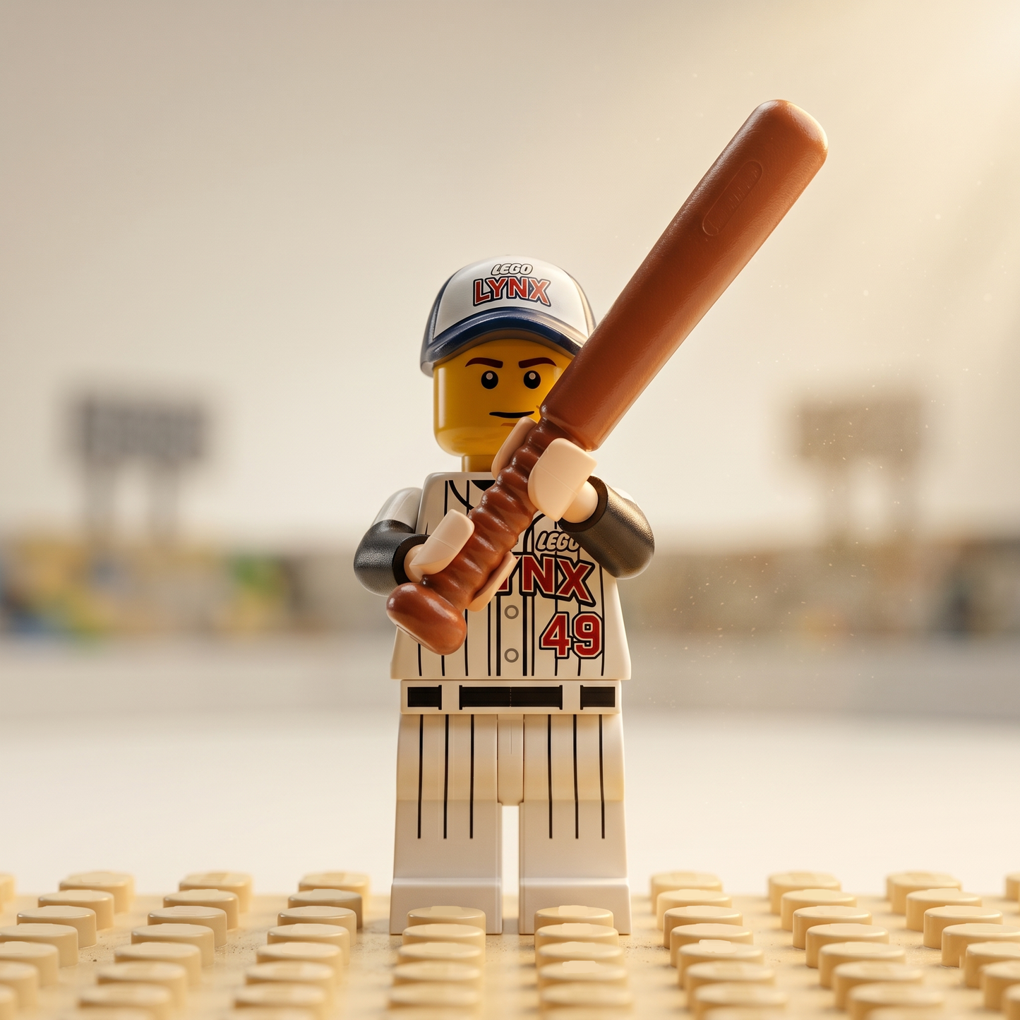 Brown Baseball Bat Accessory Minifigure