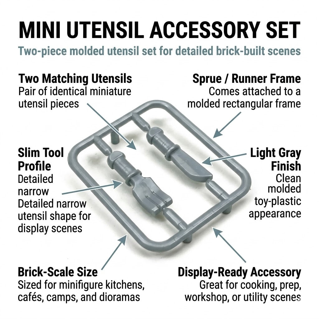 Light Gray Mini Utensil Sprue Minifigure