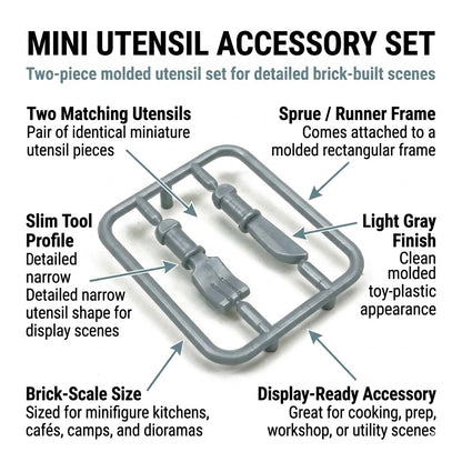 Light Gray Mini Utensil Sprue Minifigure