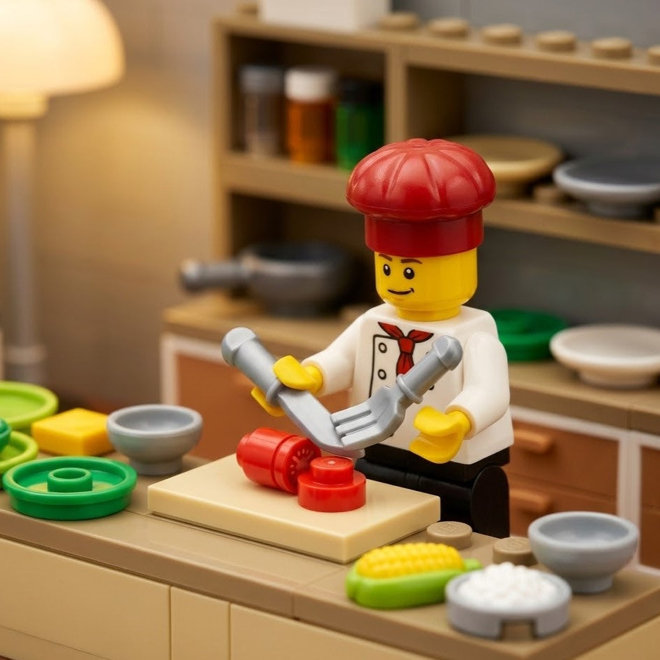 Light Gray Mini Utensil Sprue Minifigure