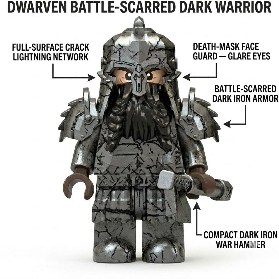 Dwarven Battle-Scarred Dark Warrior Collectible Minifigure