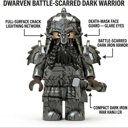 Dwarven Battle-Scarred Dark Warrior Collectible Minifigure