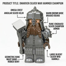 Dwarven Silver War Hammer Champion Collectible Minifigure