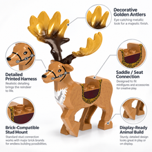 Great Antler Deer Building Block Animal Figures