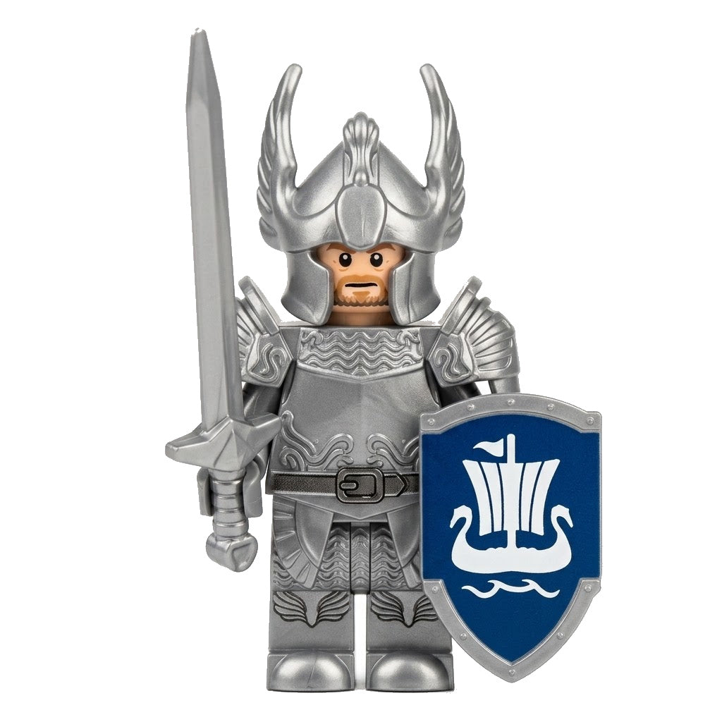 Norse Horned Warrior Collectible Minifigure on white background