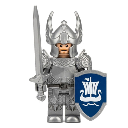 Norse Horned Warrior Collectible Minifigure on white background