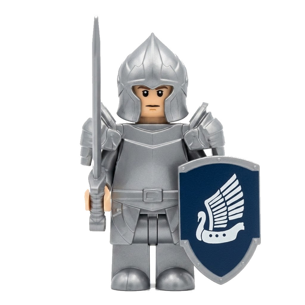 Silver Royal Knight Collectible Minifigure on white background