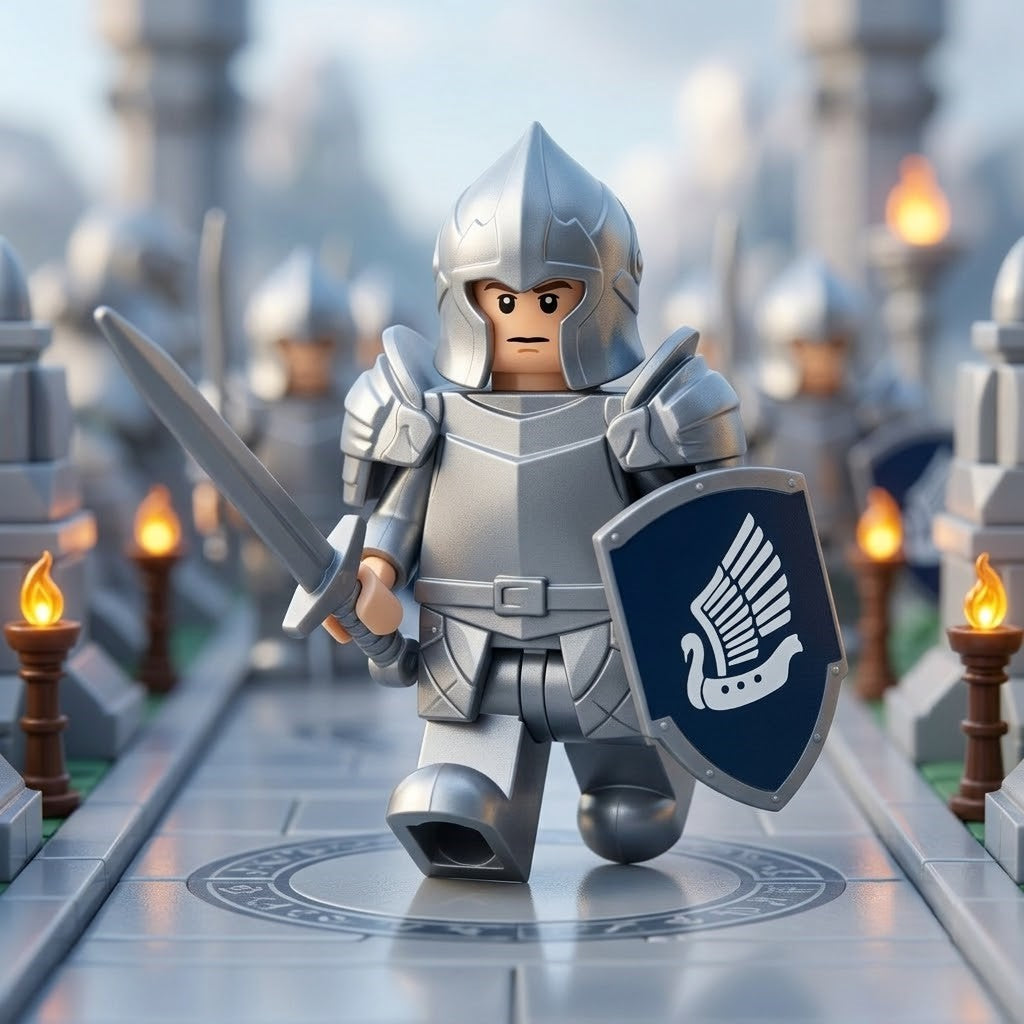 Silver Royal Knight Collectible Minifigure