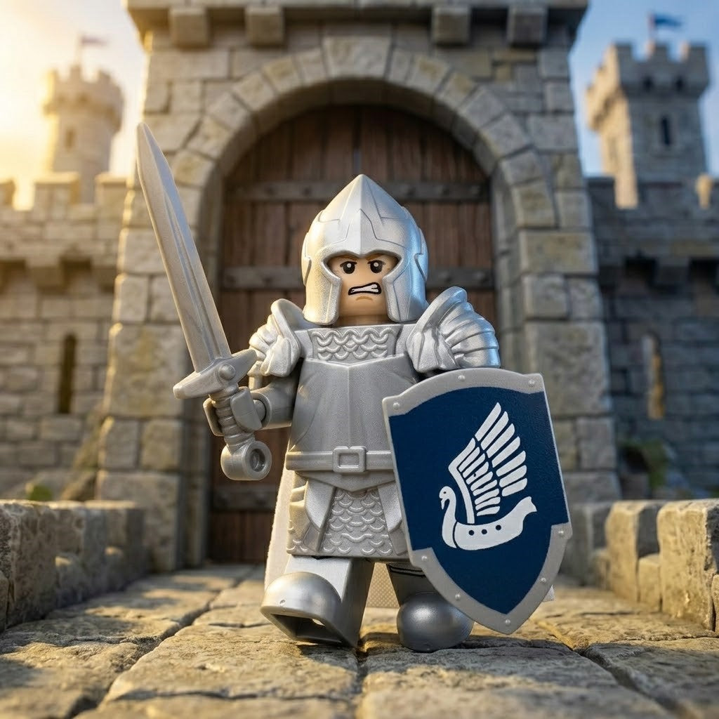 Silver Royal Guard Knight Collectible Minifigure