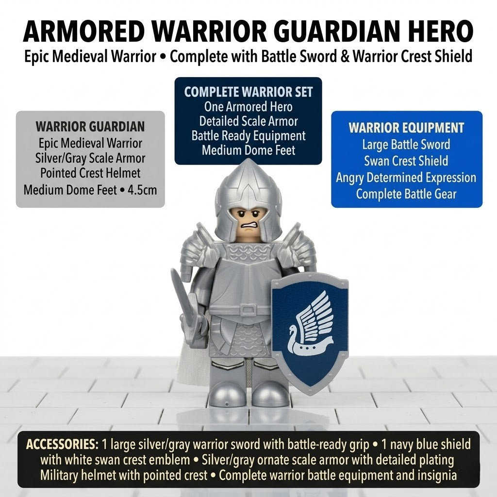Silver Royal Guard Knight Collectible Minifigure