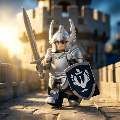 Silver Winged Crown Knight Collectible Minifigure