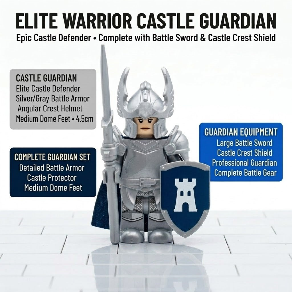 Silver Winged Crown Knight Collectible Minifigure