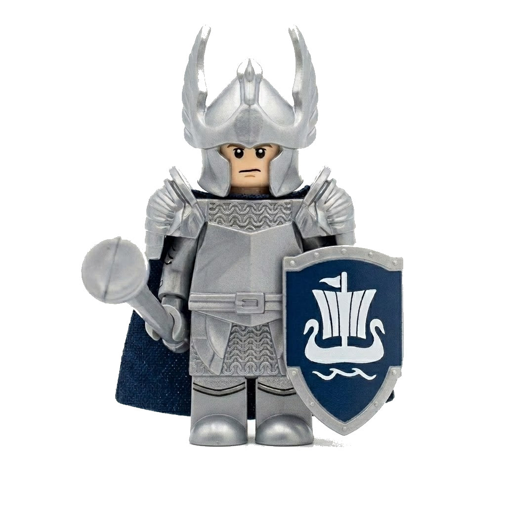 Silver Winged Crown Knight Collectible Minifigure II on white background