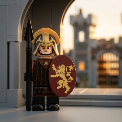 Crimson Lion Spearman Collectible Minifigure