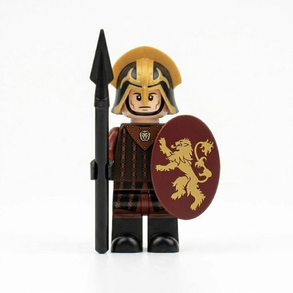 Crimson Lion Spearman Collectible Minifigure