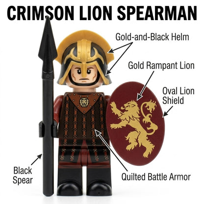 Crimson Lion Spearman Collectible Minifigure