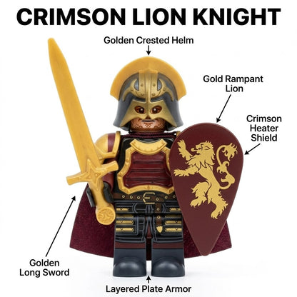 Crimson Lion Knight Collectible Minifigure