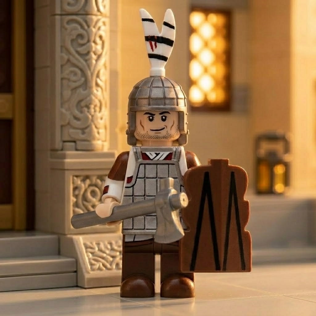 Gray Armor Ancient Warrior Collectible Minifigure