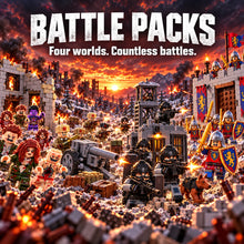 Battle Packs: Four worlds. Countless battles. Zombie, WWII, Modern Forces and Knights collection illustration