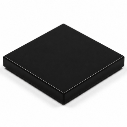 2x2 smooth flat tiles Black