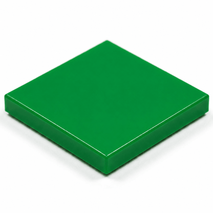 2x2 smooth flat tiles Green