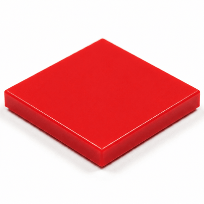 2x2 smooth flat tiles Red