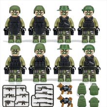 Camouflage special operations minifigure collection on a white background