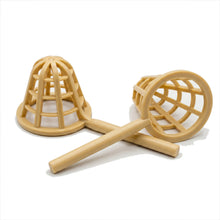 Tan catch net accessory on a white background
