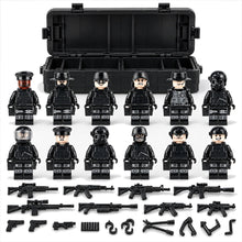 All-black EOD anti-terror squad 12-pack on a white background
