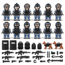 Grey SWAT tactical squad 12-pack on a white background