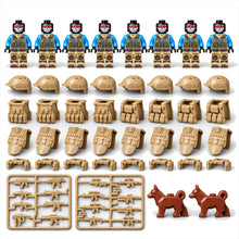 Skull squad desert special forces set on a white background