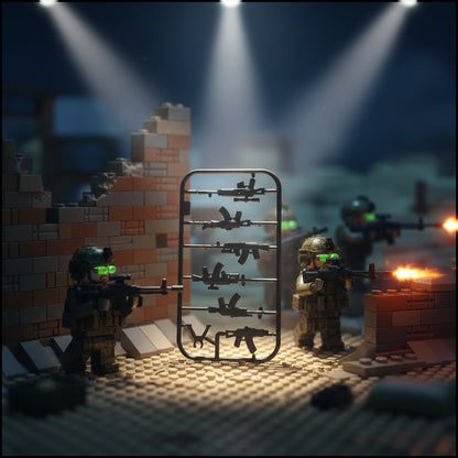 Black Assorted Rifle Sprue night operation action scene