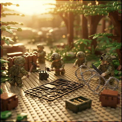 Black Field Tools and Gear Sprue action scene, field camp