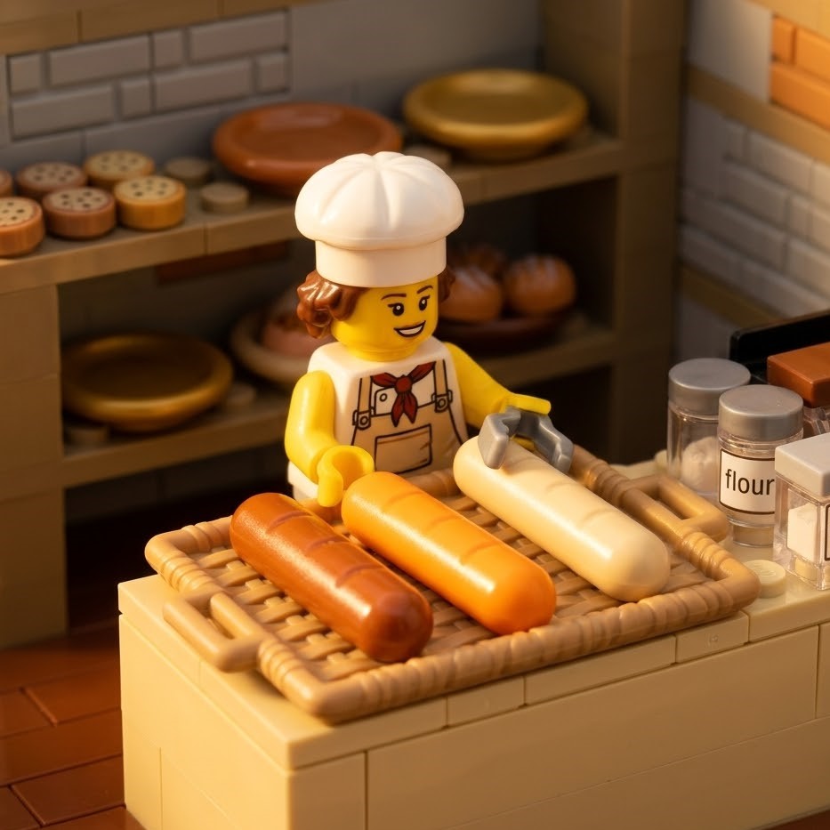 Mini Bread Loaf Accessory Minifigure