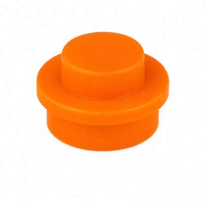 Brick Bros 1x1 classic round plate, Orange