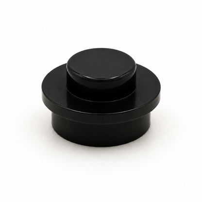 Brick Bros 1x1 classic round plate, Black