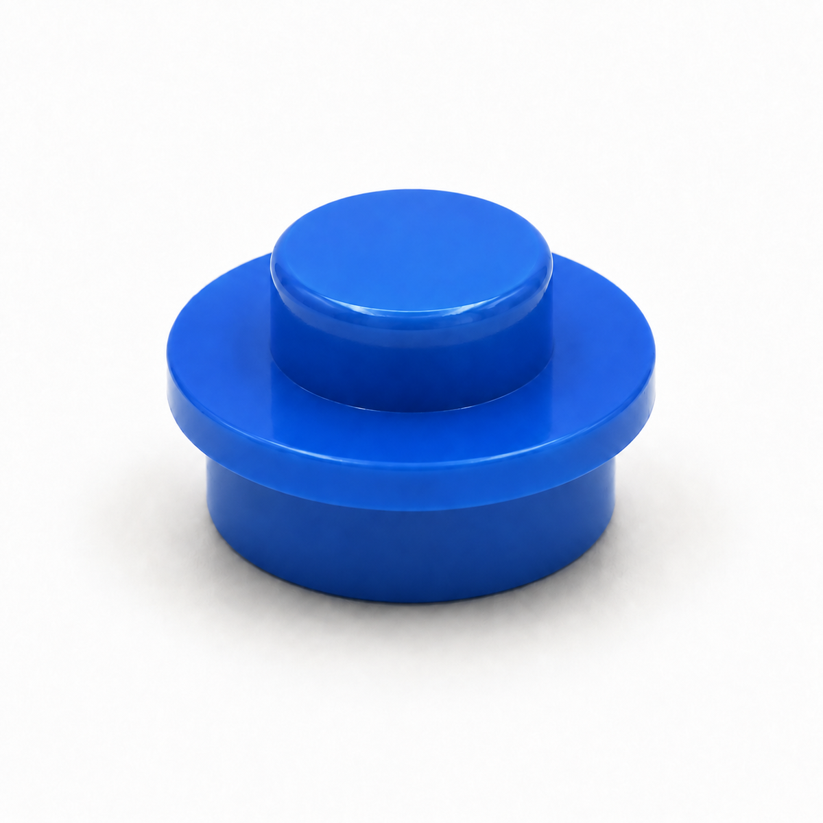 Brick Bros 1x1 classic round plate, Blue